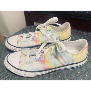 Converse All Star Junior Sneakers Pastel Tie Dye Size 3 girls tennis shoes low